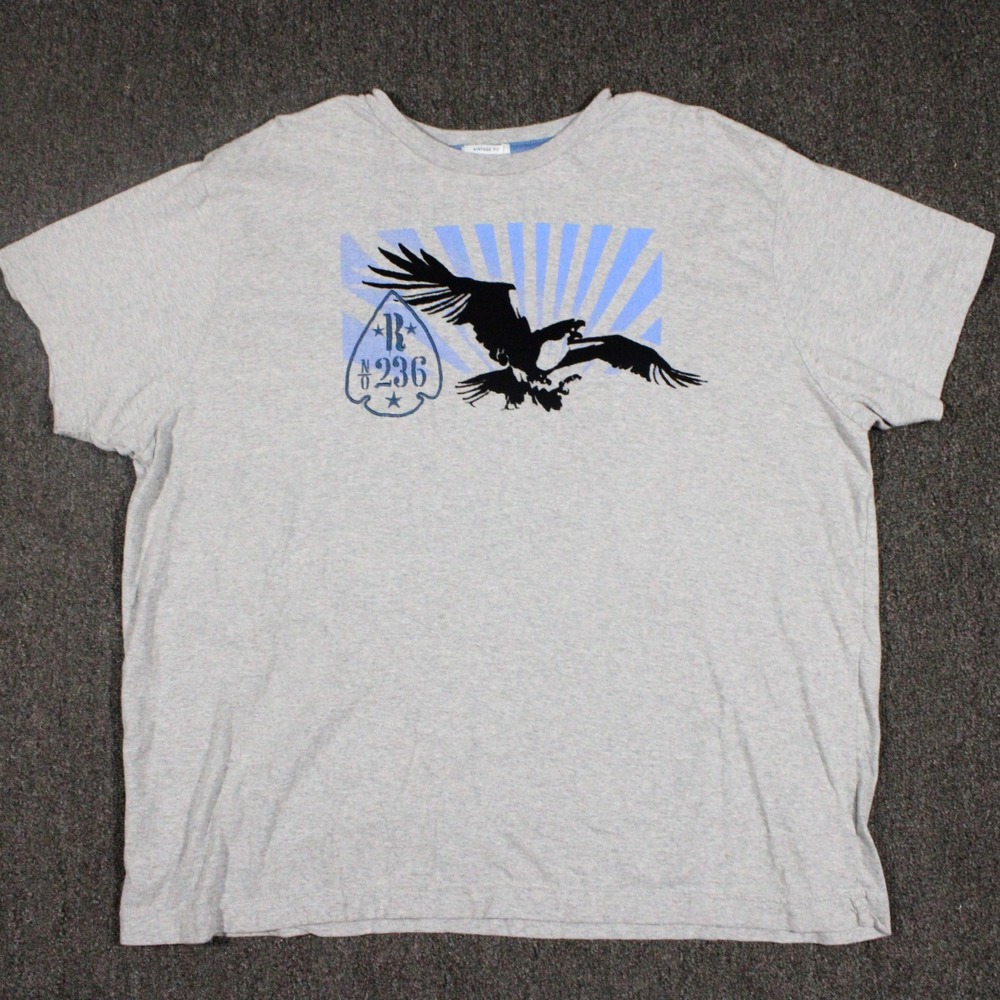 Old Navy Eagle Graphic T-Shirt Mens XXL Gray Excellent Y2K Vintage Fit Cotton